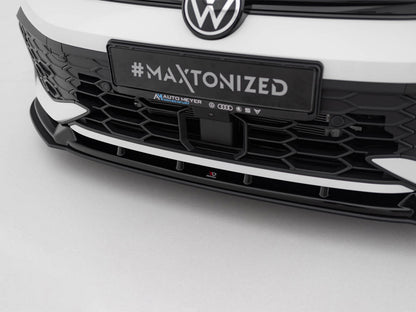 Maxton Design Street PRO Front Splitter V.2 Volkswagen Golf GTI / GTE / R-Line Mk8 Facelift