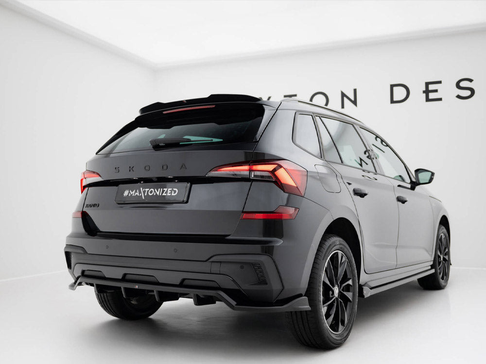Maxton Design Rear Splitter (Vertical Bars) Skoda Kamiq Monte Carlo Mk1 Facelift