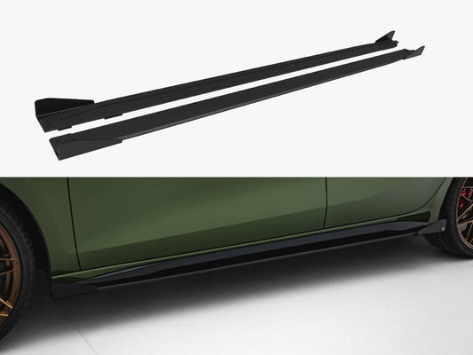 Maxton Design Street PRO Side Skirts Diffusers + Flaps Audi S3 Sportback / A3 S-Line Sportback 8Y Facelift