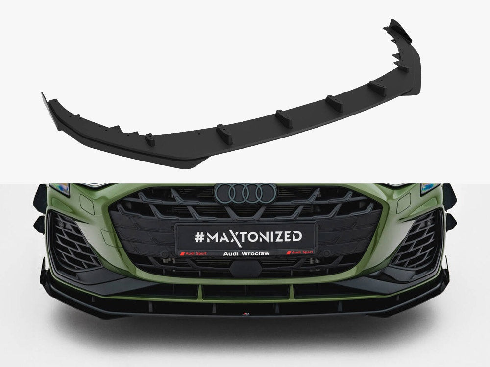Maxton Design Street PRO Front Splitter V.1 + Flaps Audi S3 Sportback / A3 S-line Sportback 8Y Facelift