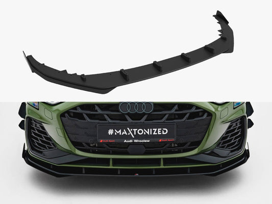 Maxton Design Street PRO Front Splitter V.1 + Flaps Audi S3 Sportback / A3 S-line Sportback 8Y Facelift