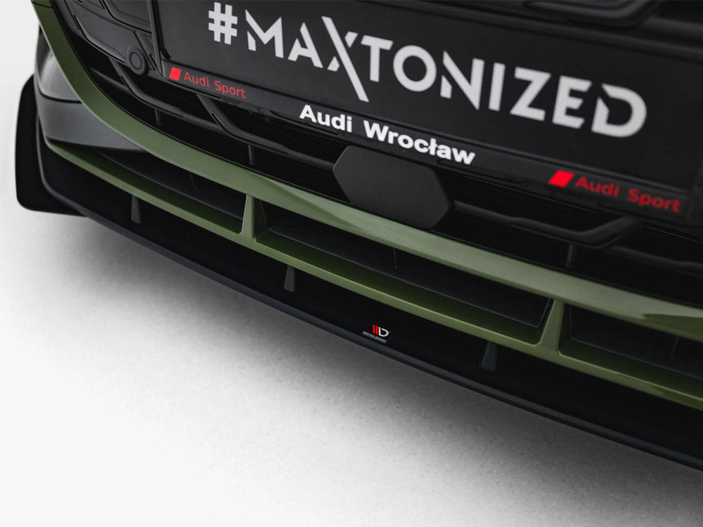 Maxton Design Street PRO Front Splitter V.1 + Flaps Audi S3 Sportback / A3 S-line Sportback 8Y Facelift