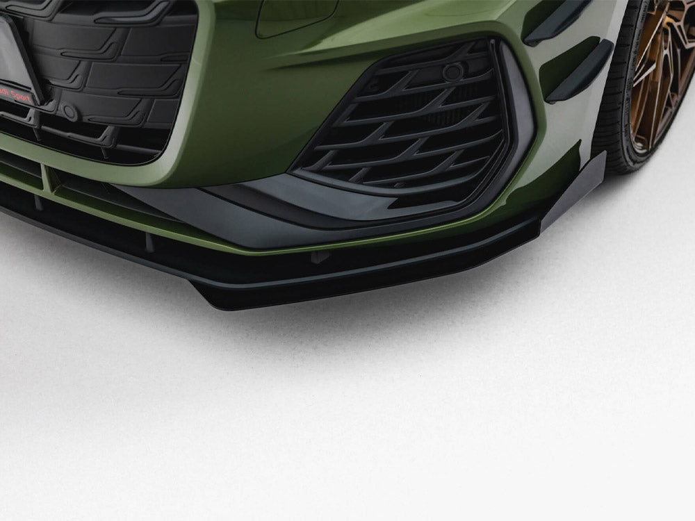 Maxton Design Street PRO Front Splitter V.1 + Flaps Audi S3 Sportback / A3 S-line Sportback 8Y Facelift