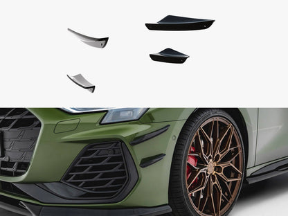Maxton Design Front Bumper Wings (Canards) Audi S3 Sportback / A3 S-Line Sportback 8Y Facelift