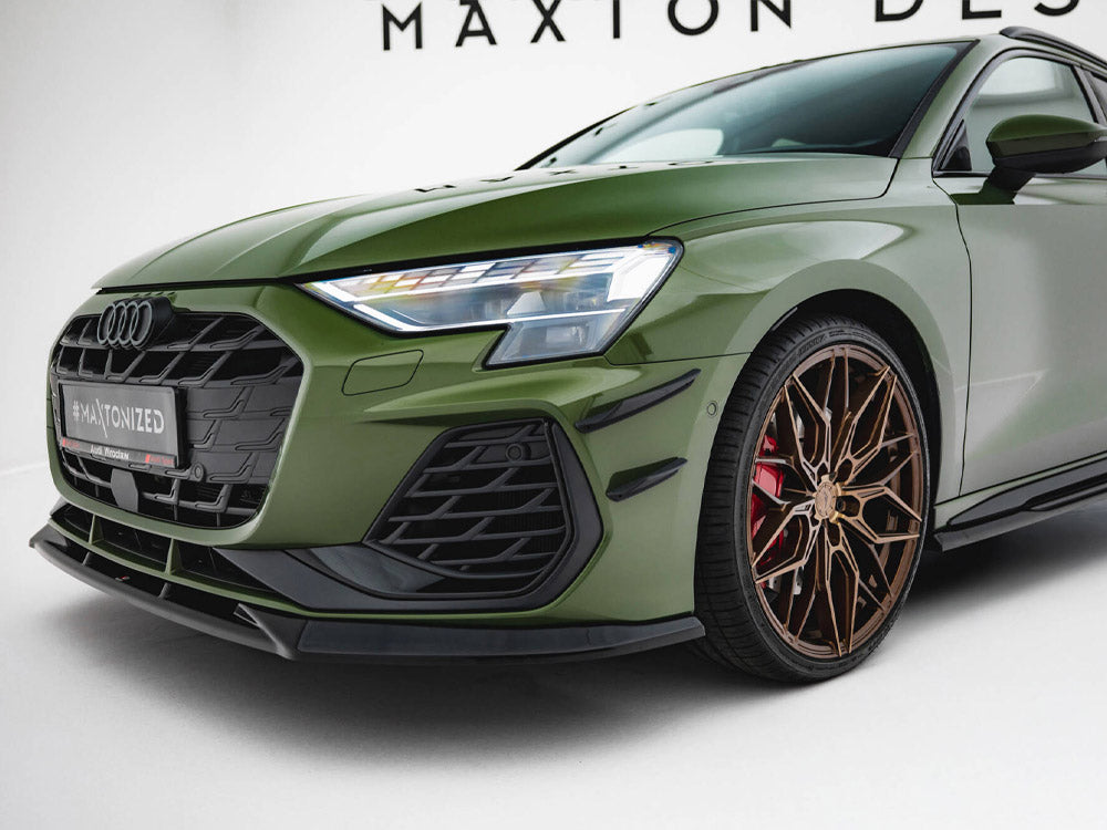 Maxton Design Front Bumper Wings (Canards) Audi S3 Sportback / A3 S-Line Sportback 8Y Facelift