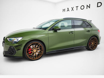 Maxton Design Side Skirts Diffusers V.2 Audi S3 Sportback / A3 S-Line Sportback 8Y Facelift