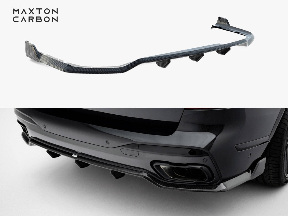 Maxton Design Carbon Fiber Rear Diffuser BMW X7 M-Pack G07 Facelift