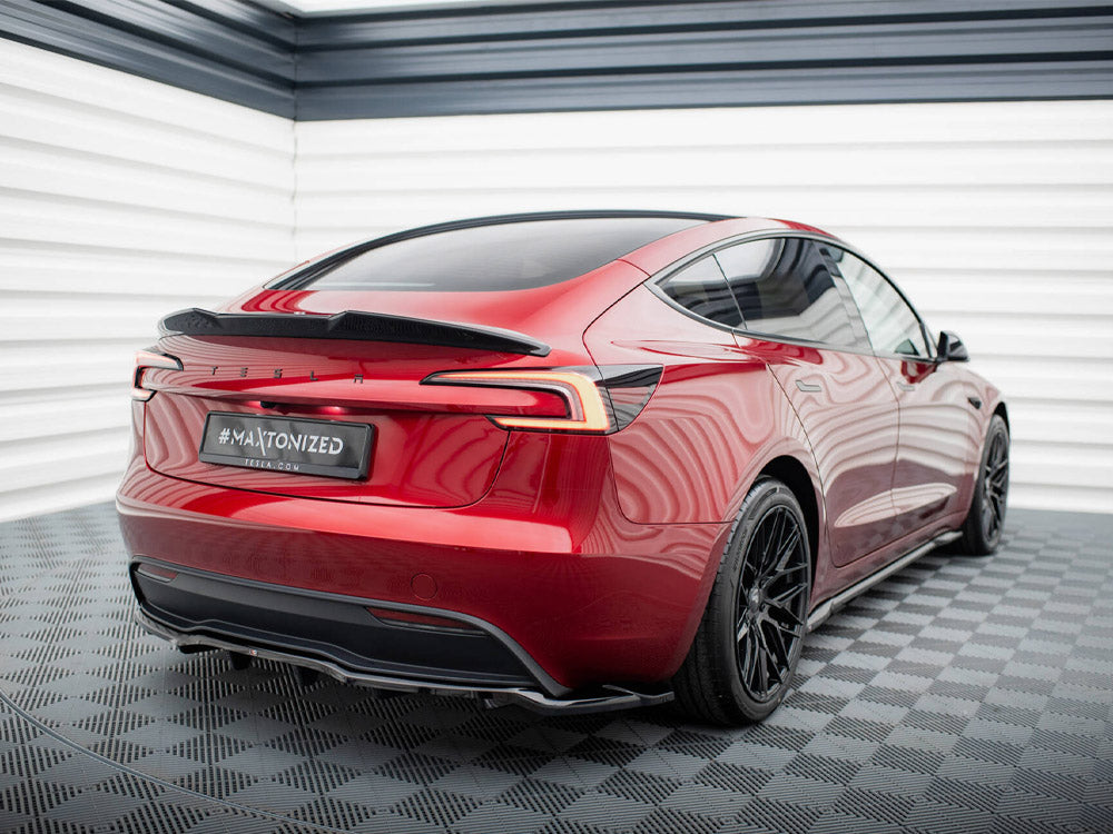 Maxton Design Rear Splitter (Vertical Bars) V.1 Tesla Model 3 FL Project Highland