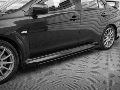 Maxton Design Street PRO Side Skirts Diffusers + Flaps Mitsubishi Lancer EVO X