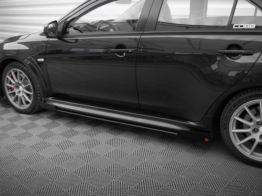 Maxton Design Street PRO Side Skirts Diffusers + Flaps Mitsubishi Lancer EVO X