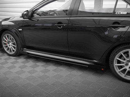 Maxton Design Street PRO Side Skirts Diffusers + Flaps Mitsubishi Lancer EVO X