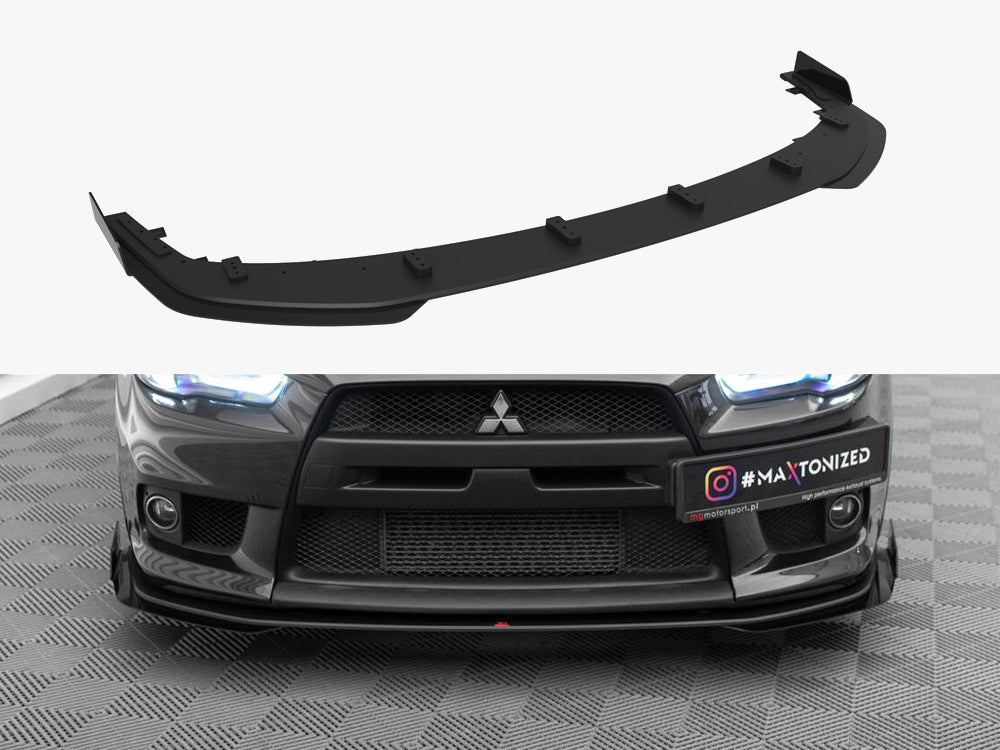 Maxton Design Street PRO Front Splitter V.1 + Flaps Mitsubishi Lancer EVO X
