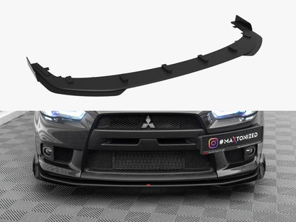 Maxton Design Street PRO Front Splitter V.1 + Flaps Mitsubishi Lancer EVO X