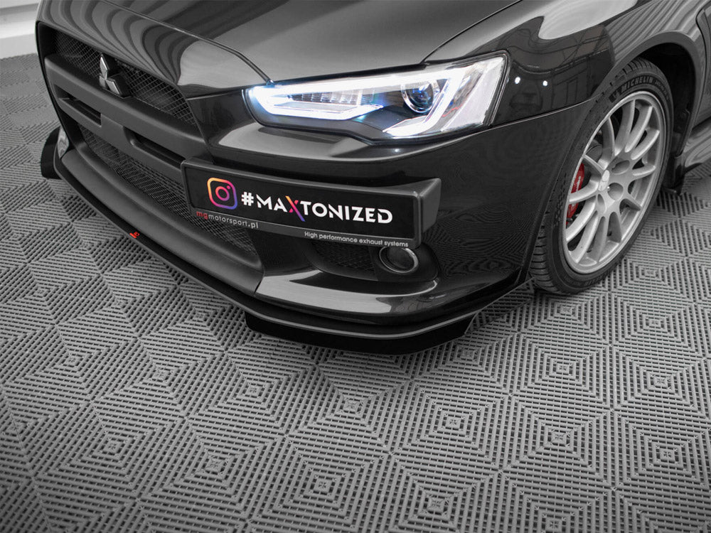 Maxton Design Street PRO Front Splitter V.1 + Flaps Mitsubishi Lancer EVO X