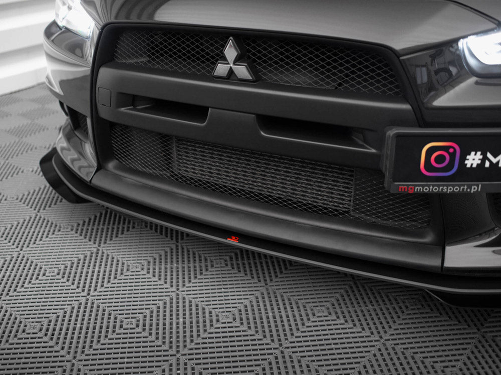 Maxton Design Street PRO Front Splitter V.1 + Flaps Mitsubishi Lancer EVO X