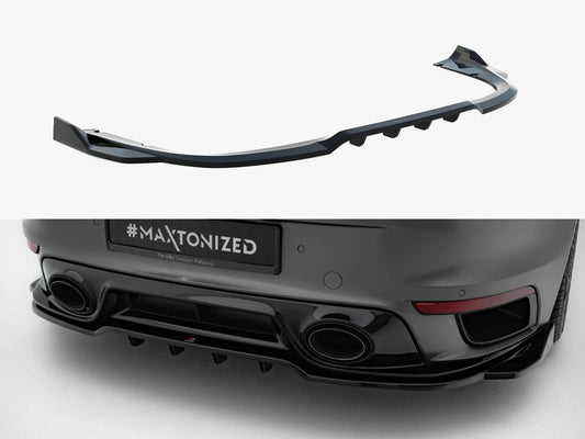 Maxton Design Rear Splitter (Vertical Bars) Porsche 911 Turbo S Sport Package 992