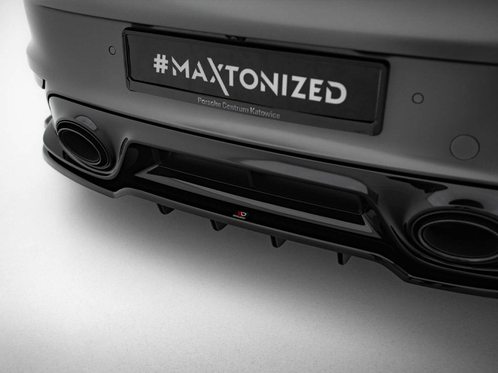 Maxton Design Rear Splitter (Vertical Bars) Porsche 911 Turbo S Sport Package 992