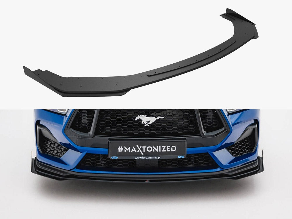 Maxton Design Street PRO Front Splitter V.1 + Flaps Ford Mustang GT Mk7