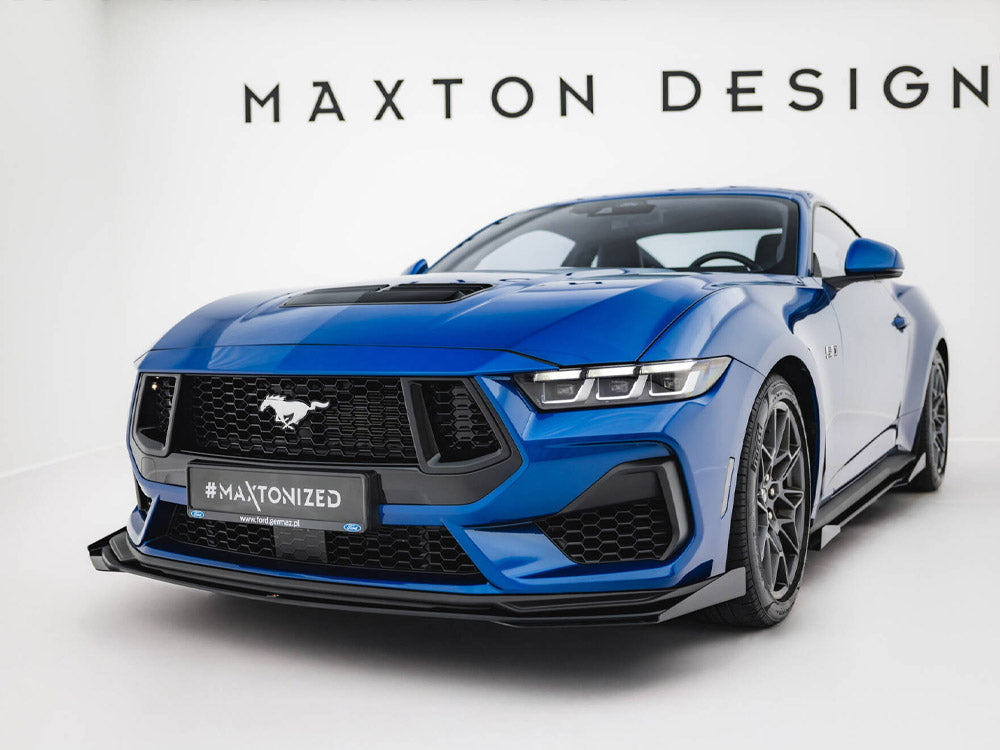 Maxton Design Street PRO Front Splitter V.1 + Flaps Ford Mustang GT Mk7