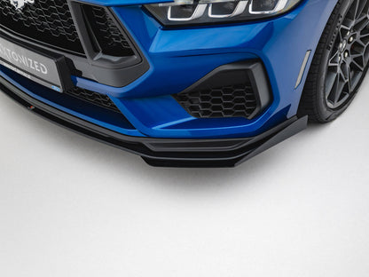 Maxton Design Street PRO Front Splitter V.1 + Flaps Ford Mustang GT Mk7