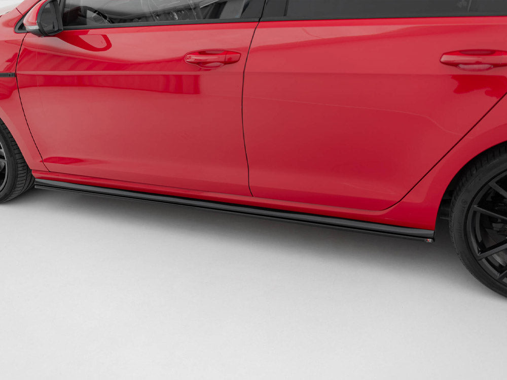Maxton Design Side Skirts Diffusers V.2 Volkswagen Golf R / R-Line Mk7 Facelift - Carbon Look