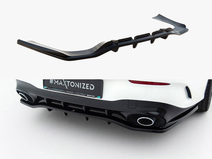 Maxton Design Rear Splitter (Vertical Bars) Mercedes-AMG CLA 35 / 45 Coupe / Shooting Brake C118 Facelift / X118 Facelift