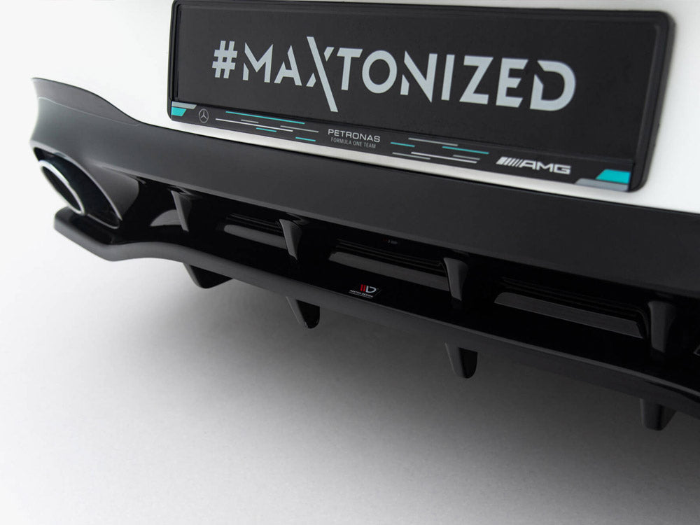 Maxton Design Rear Splitter (Vertical Bars) Mercedes-AMG CLA 35 / 45 Coupe / Shooting Brake C118 Facelift / X118 Facelift