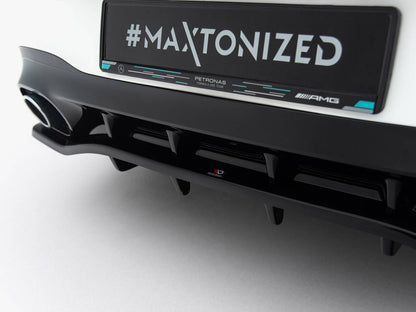 Maxton Design Rear Splitter (Vertical Bars) Mercedes-AMG CLA 35 / 45 Coupe / Shooting Brake C118 Facelift / X118 Facelift