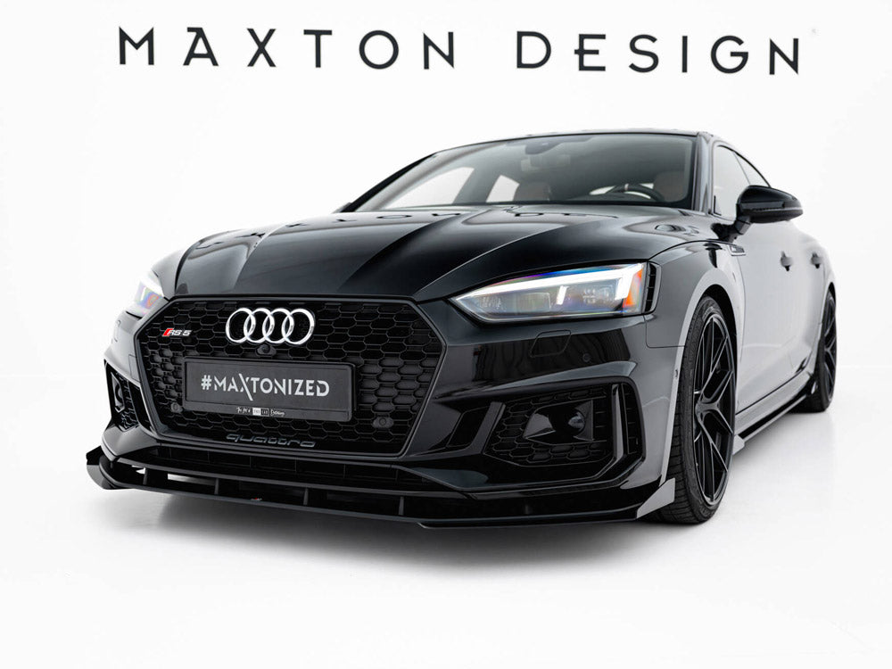 Maxton Design Street PRO Front Splitter V.1 + Flaps Audi RS5 Coupe / Sportback F5
