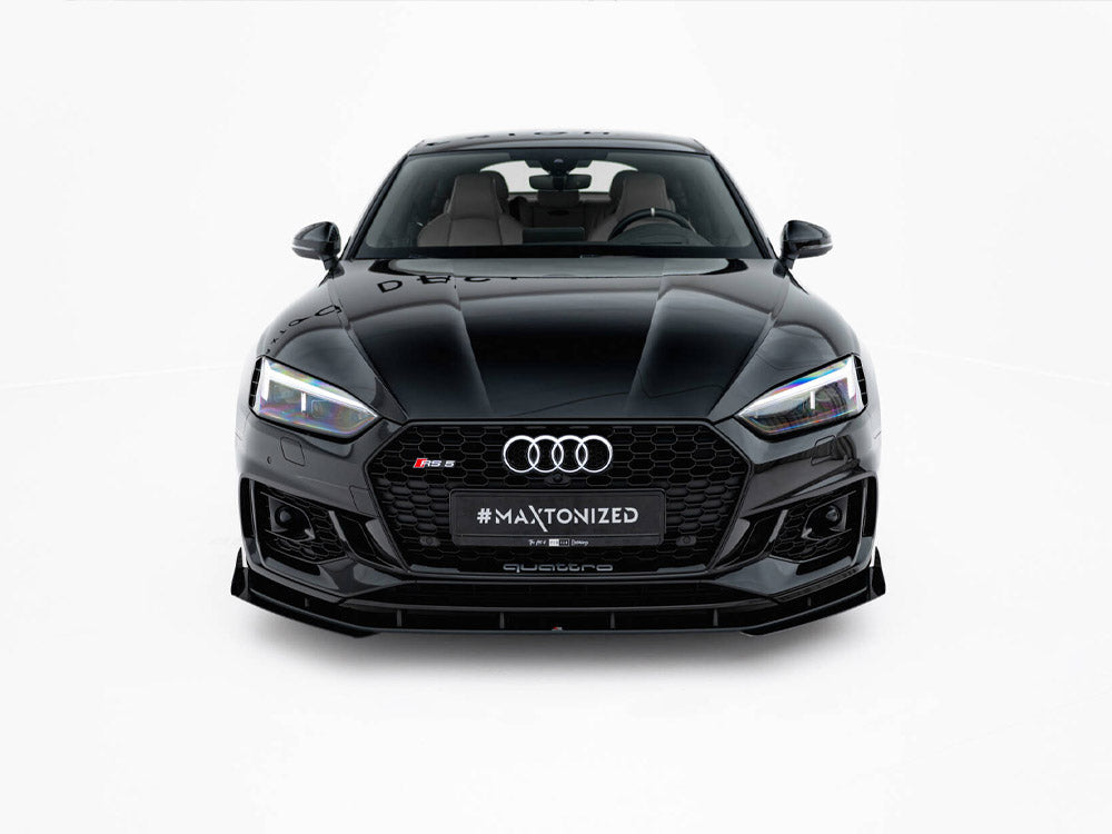 Maxton Design Street PRO Front Splitter V.1 + Flaps Audi RS5 Coupe / Sportback F5