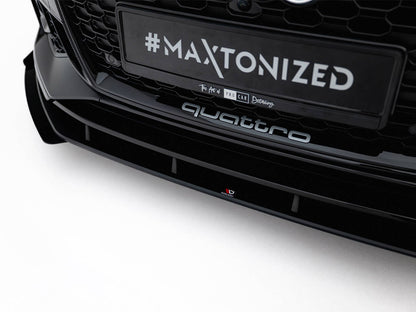 Maxton Design Street PRO Front Splitter V.1 + Flaps Audi RS5 Coupe / Sportback F5