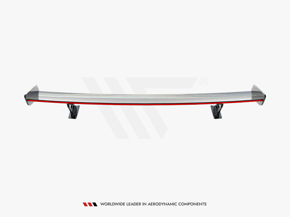 Maxton Design Carbon Spoiler With External Brackets Uprights + LED Audi A3 / A3 S-Line / S3 / RS3 Sedan 8V / 8V Facelift