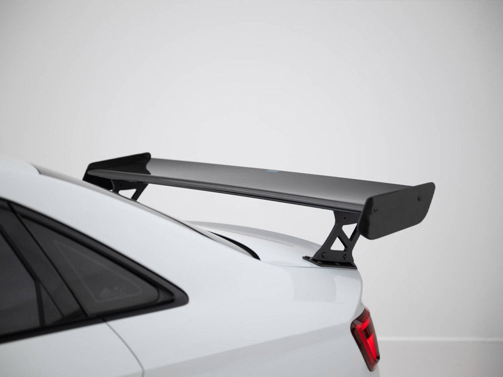 Maxton Design Carbon Spoiler With External Brackets Uprights Audi A3 / A3 S-Line / S3 / RS3 Sedan 8V / 8V Facelift