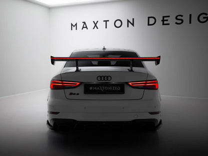 Maxton Design Carbon Spoiler With Internal Brackets Uprights + LED Audi A3 / A3 S-Line / S3 / RS3 Sedan 8V / 8V Facelift