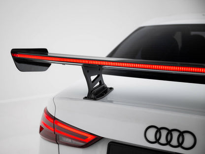Maxton Design Carbon Spoiler With Internal Brackets Uprights + LED Audi A3 / A3 S-Line / S3 / RS3 Sedan 8V / 8V Facelift