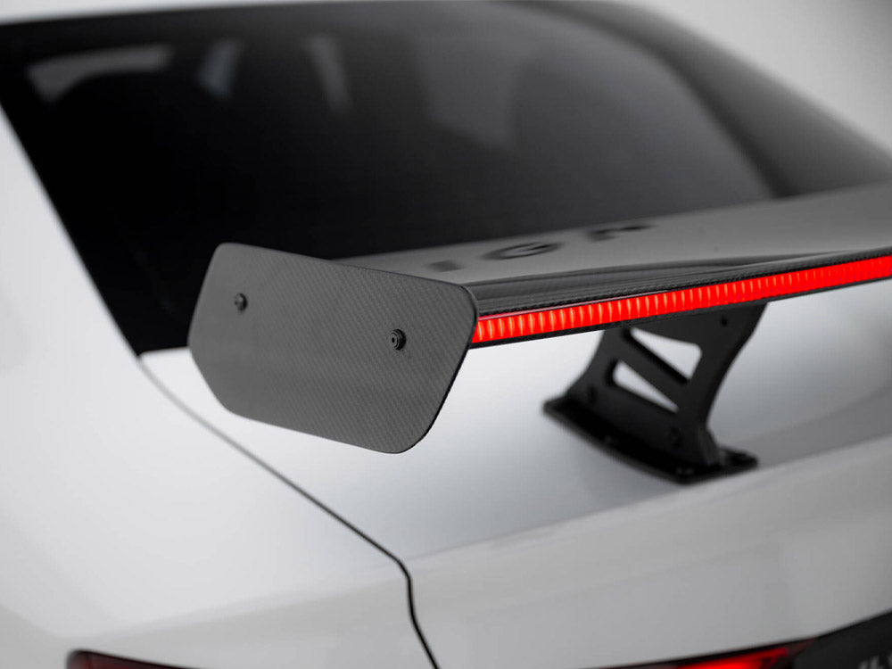 Maxton Design Carbon Spoiler With Internal Brackets Uprights + LED Audi A3 / A3 S-Line / S3 / RS3 Sedan 8V / 8V Facelift