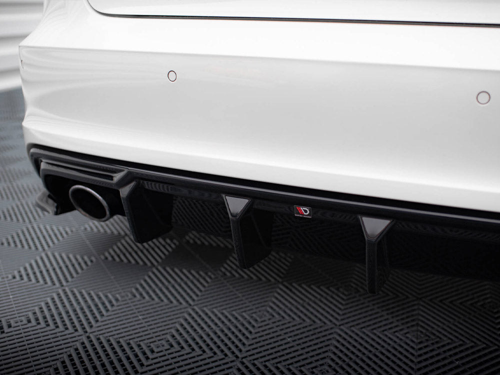 Maxton Design Rear Valance Audi A3 S-Line Sportback 8V (Version with single exhaust tips on one side)