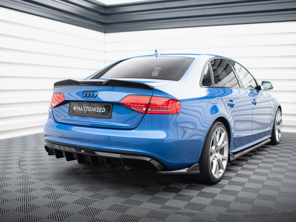 Maxton Design Rear Valance Audi A4 S-Line Sedan B8 (Version with dual exhaust tips on one side)