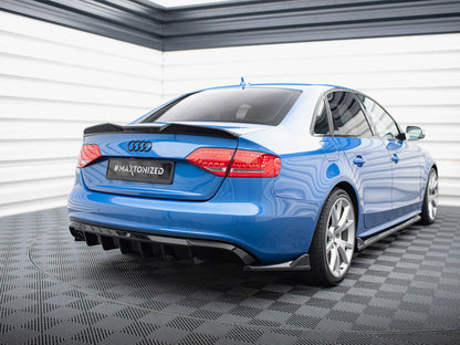 Maxton Design Rear Valance Audi A4 S-Line Sedan B8 (Version with dual exhaust tips on one side)
