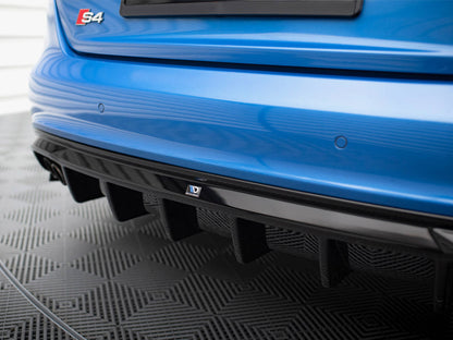 Maxton Design Rear Valance Audi A4 S-Line Sedan B8 (Version with dual exhaust tips on one side)