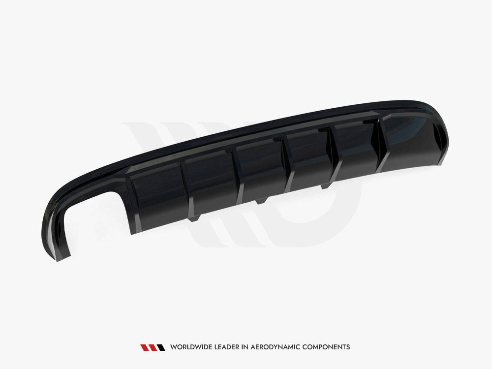 Maxton Design Rear Valance Audi A4 S-Line Sedan B8 (Version with dual exhaust tips on one side)