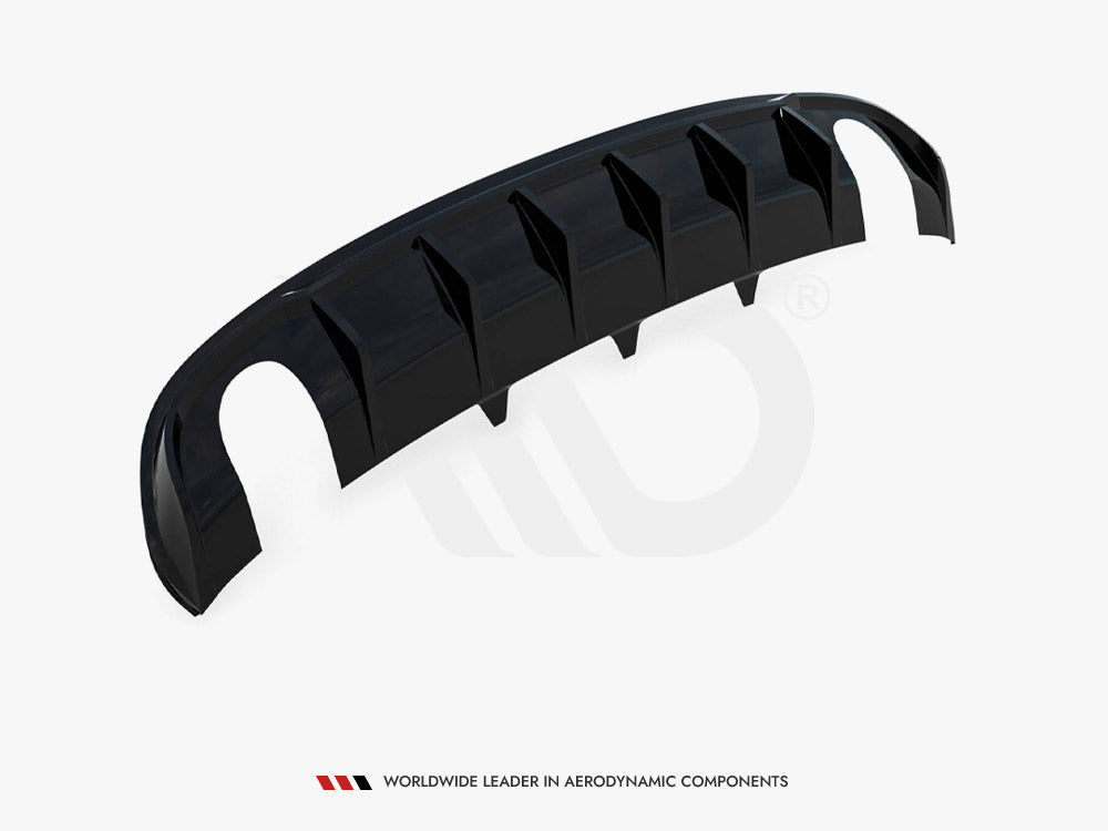 Maxton Design Rear Valance Audi A4 S-Line Sedan B8 (Version with single exhaust tips on both sides)