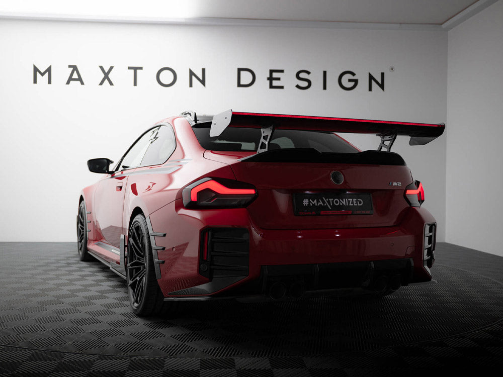 Maxton Design Carbon Spoiler With Internal Brackets Uprights + LED BMW M2 G87