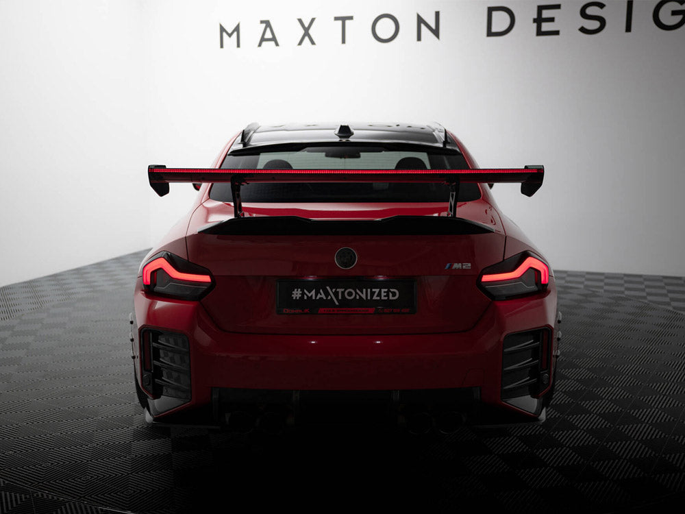 Maxton Design Carbon Spoiler With Internal Brackets Uprights + LED BMW M2 G87