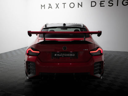 Maxton Design Carbon Spoiler With Internal Brackets Uprights + LED BMW M2 G87