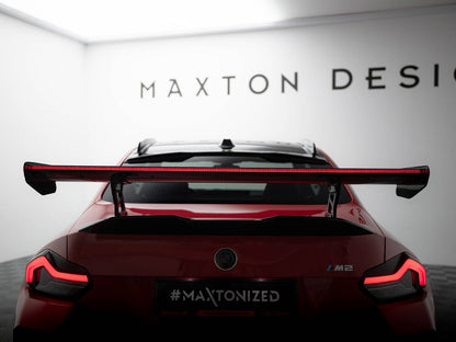 Maxton Design Carbon Spoiler With Internal Brackets Uprights + LED BMW M2 G87