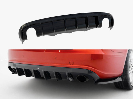 Maxton Design Rear Valance Audi A5 S-Line Sportback 8T (Version with single exhaust tips on both sides)