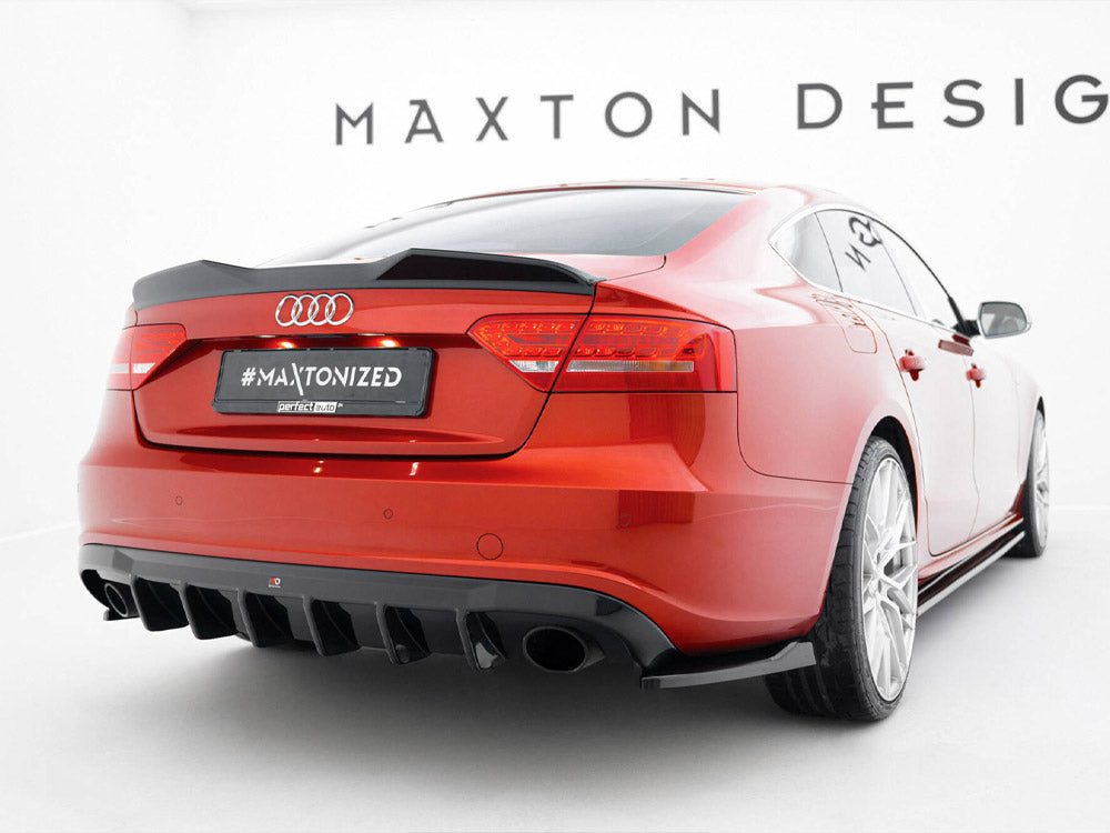 Maxton Design Rear Valance Audi A5 S-Line Sportback 8T (Version with single exhaust tips on both sides)