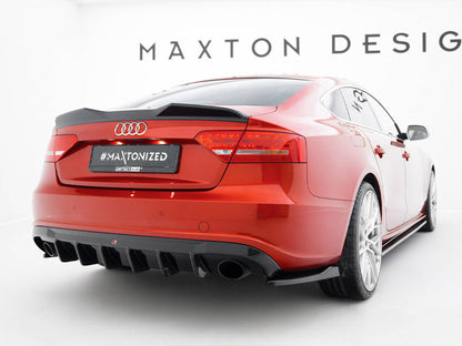 Maxton Design Rear Valance Audi A5 S-Line Sportback 8T (Version with single exhaust tips on both sides)