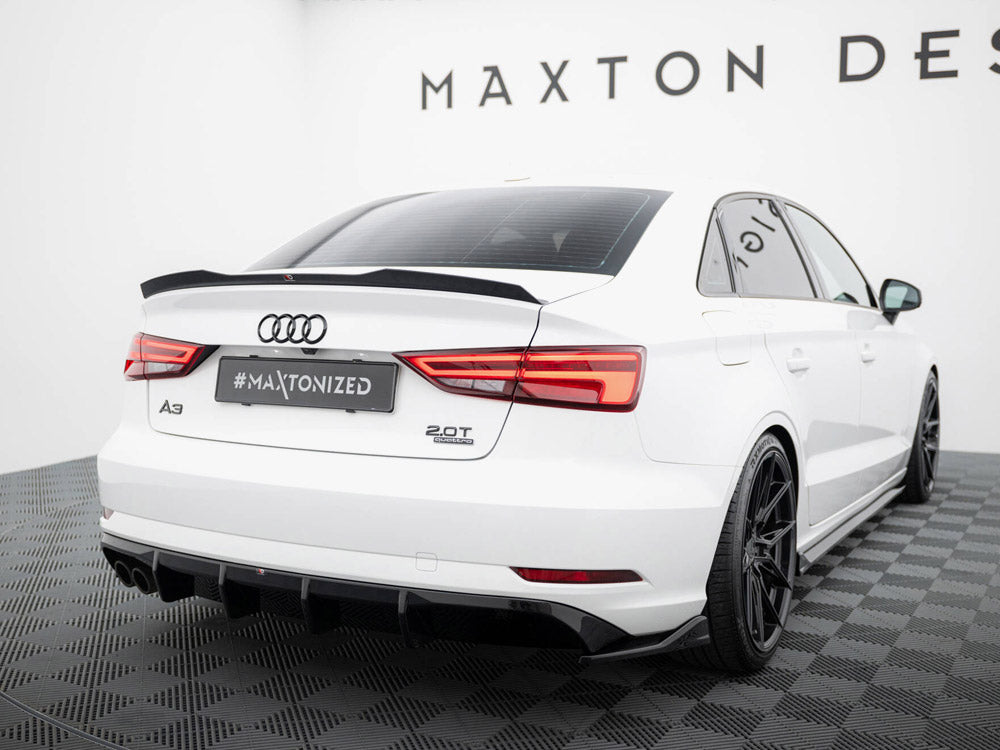 Maxton Design Rear Valance Audi A3 Sedan 8V Facelift (Version with dual exhaust tips on one side)